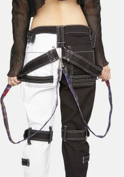 Tripp NYC Belts & Harnesses Purple Plaid Bondage Pant Straps 9 Tripp NYC Belts & Harnesses Purple Plaid Bondage Pant Straps