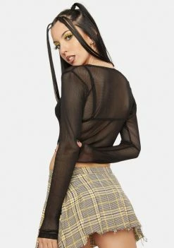 Tripp NYC Long Sleeve Crop Fishnet Top 9 Tripp NYC Long Sleeve Crop Fishnet Top