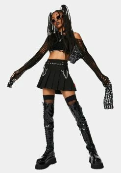 Tripp NYC Black Stud And Chain Mini Skirt 8 Tripp NYC Black Stud And Chain Mini Skirt