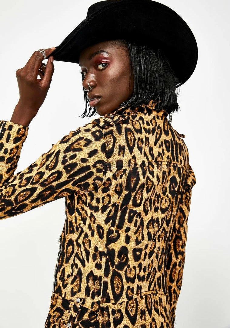 Tripp NYC Outerwear Leopard Moto Jacket 6 Tripp NYC Outerwear Leopard Moto Jacket