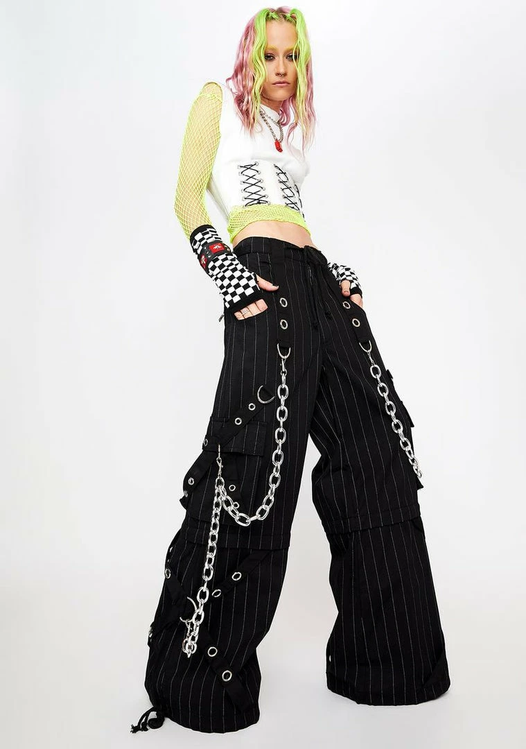 Tripp NYC God Father Pinstripe Pants Wide Leg Pants 4 Tripp NYC God Father Pinstripe Pants Wide Leg Pants