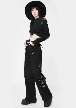 Tripp NYC Bottoms Buckle Wide Leg Pants 8 Tripp NYC Bottoms Buckle Wide Leg Pants