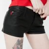 Tripp NYC Bottoms Faux Leather Booty Shorts