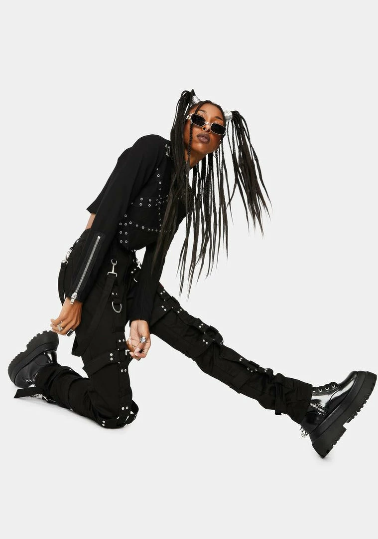 Tripp NYC Black Harness Pants 4 Tripp NYC Black Harness Pants