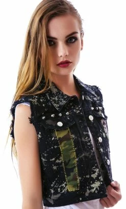 Tripp NYC Outerwear Patches N' Paint Vest