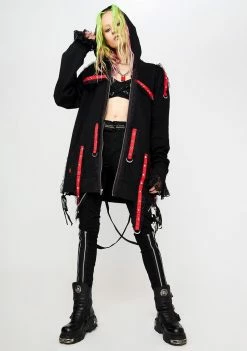 Tripp NYC Midnight Zip-Up Strap Hoodie 8 Tripp NYC Midnight Zip-Up Strap Hoodie