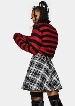 Tripp NYC Bottoms Black Plaid Woven Circle Skirt 9 Tripp NYC Bottoms Black Plaid Woven Circle Skirt