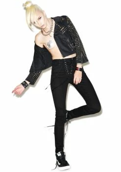 Tripp NYC Lace Up D-Ring Skinny Jeans