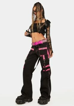 Tripp NYC Pink Buckle Strap And Ring Pants 8 Tripp NYC Pink Buckle Strap And Ring Pants