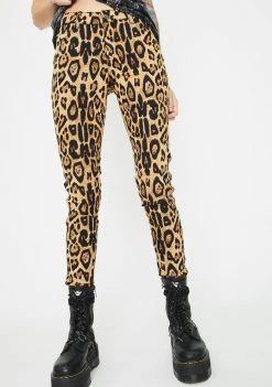 Tripp NYC Leopard T-Back Skinny Jeans