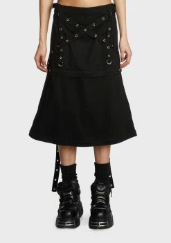 Tripp NYC Triple Zip Off Skirt Bottoms 8 Tripp NYC Triple Zip Off Skirt Bottoms