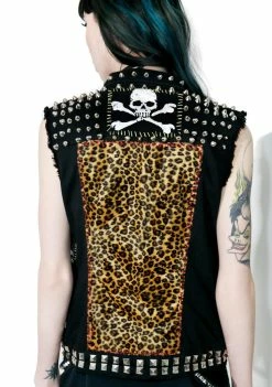 Tripp NYC Patch Studded Vest