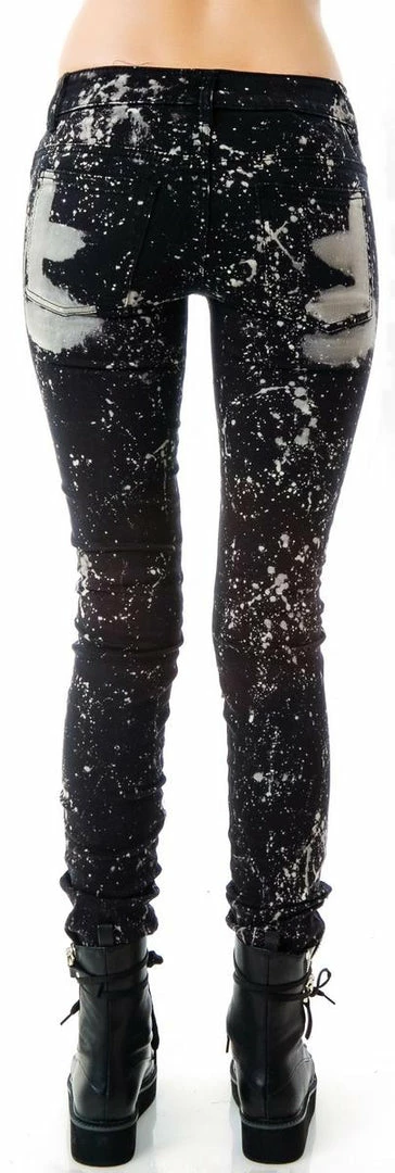 Tripp NYC Patches N' Paint Splattered Jeans Bottoms 6 Tripp NYC Patches N' Paint Splattered Jeans Bottoms