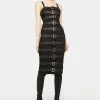 Tripp NYC Dresses Belted Strap Midi Dress