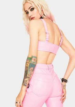 Tripp NYC Tops Pink Bustier Top