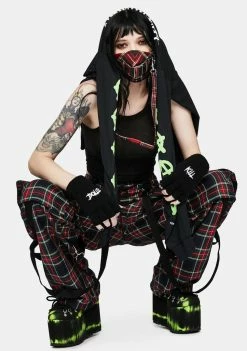 Tripp NYC Plaid Super Straps Face Mask Face Masks