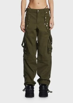 Tripp NYC Shop 41 Tripp NYC Army Zip Off Crush Pants