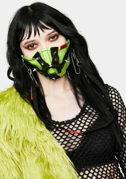 Tripp NYC Lime Green Harness Strap Face Mask
