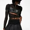 Tripp NYC Pleated Mesh Grommet Skirt 2 Tripp NYC Pleated Mesh Grommet Skirt