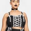 Tripp NYC Plus Lace Crop Corset Top Tops