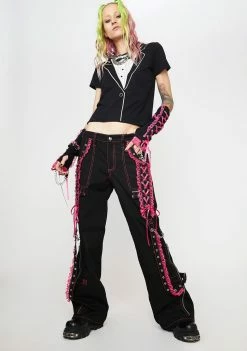 Tripp NYC Bottoms Pink Lace Dark Street Pants