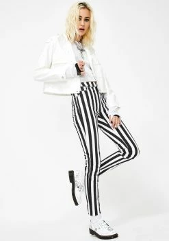 Tripp NYC Bottoms Wide Stripe T-Back Skinny Jeans