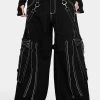 Tripp NYC Back Up Wide Leg Skull Pants