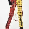 Tripp NYC Split Leg Plaid Bondage Pants Bottoms 2 Tripp NYC Split Leg Plaid Bondage Pants Bottoms