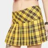Tripp NYC Pleated Yellow Plaid Skirt Bottoms 1 Tripp NYC Pleated Yellow Plaid Skirt Bottoms