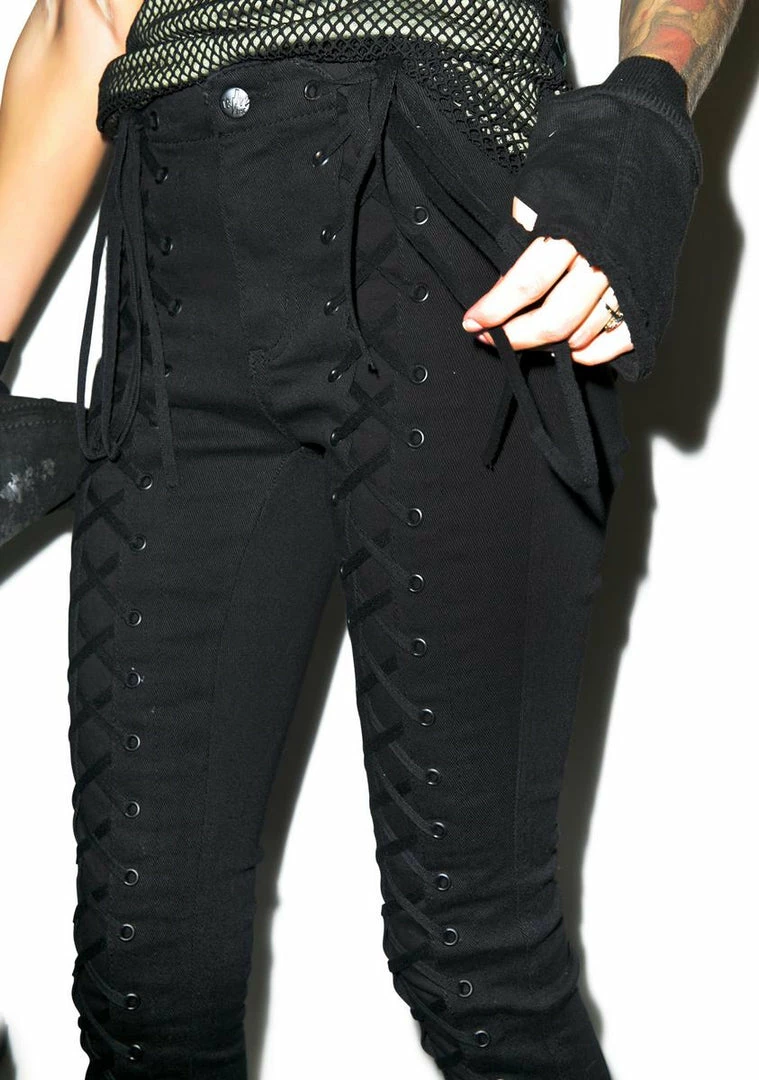 Tripp NYC Lace Up Jeans 4 Tripp NYC Lace Up Jeans