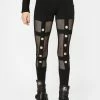 Tripp NYC Bottoms Grommet Cut-Out Mesh Leggings 2 Tripp NYC Bottoms Grommet Cut-Out Mesh Leggings