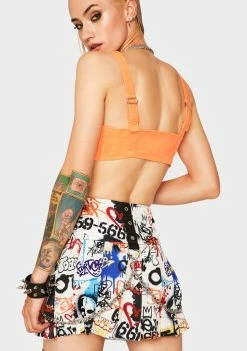 Tripp NYC Tops Neon Orange Bustier Top