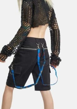 Tripp NYC Belts & Harnesses Blue Plaid Bondage Pant Straps