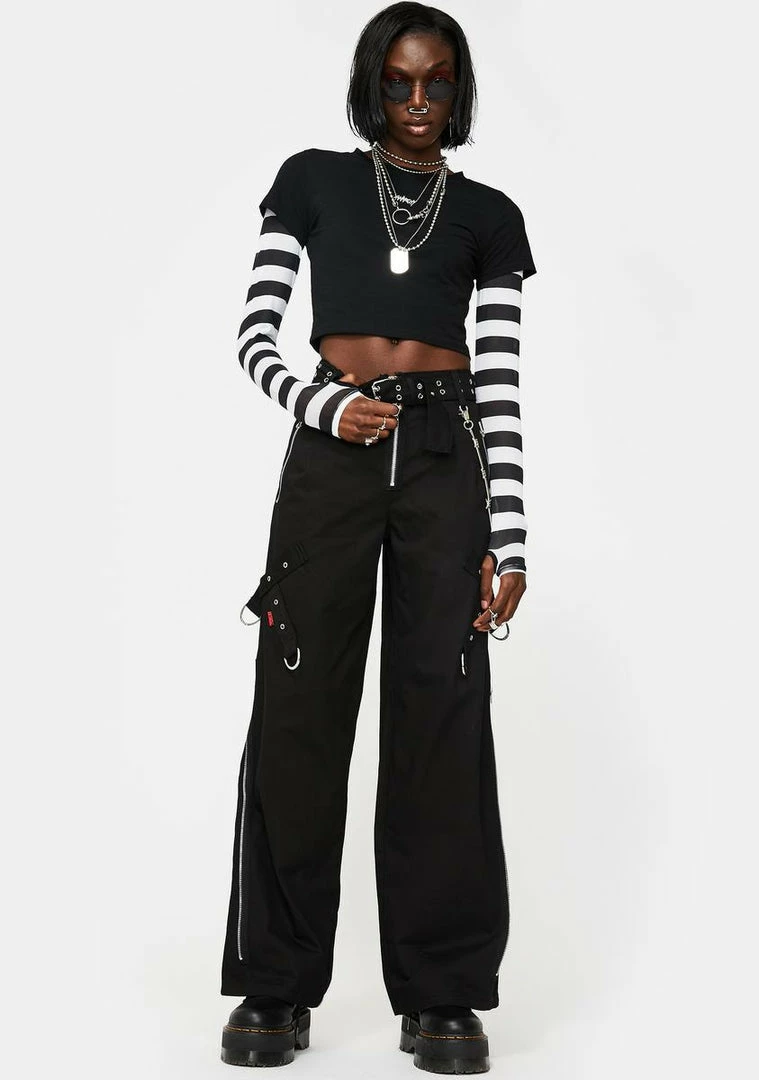 Tripp NYC Bottoms Super Side Zip Wide Leg Pants 4 Tripp NYC Bottoms Super Side Zip Wide Leg Pants