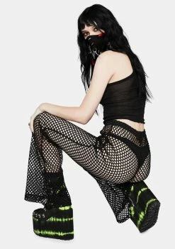 Tripp NYC Mary Q Mesh Flared Pants