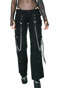 Tripp NYC Bottoms Lace-Up Chain Pants