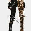Tripp NYC Nat Leopard Split Leg Bondage Pants