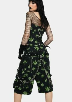 Tripp NYC Grass Dark Street Pants Wide Leg Pants