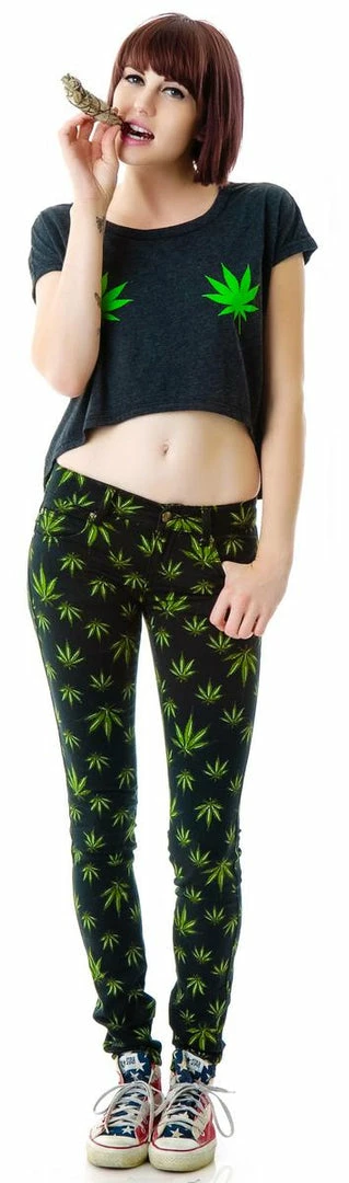 Tripp NYC Smoke Grass Skinny Jeans Bottoms 4 Tripp NYC Smoke Grass Skinny Jeans Bottoms