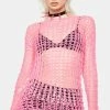 Tripp NYC Tops Pink Holy Punk Knit Sweater