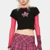 Tripp NYC Bottoms Pink Plaid Pleated Mini Skirt