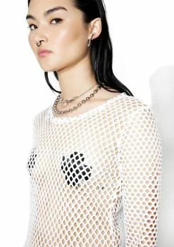 Tripp NYC Sacred Mary Q Mesh Long Sleeve Top