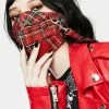 Tripp NYC Red Plaid Super Straps Face Mask 1 Tripp NYC Red Plaid Super Straps Face Mask