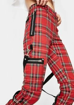 Tripp NYC Red Plaid Chaos Pants