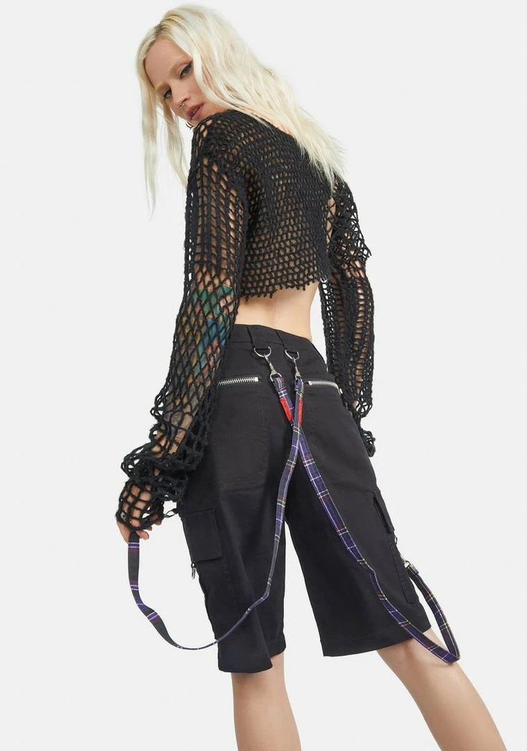 Tripp NYC Belts & Harnesses Purple Plaid Bondage Pant Straps 5 Tripp NYC Belts & Harnesses Purple Plaid Bondage Pant Straps