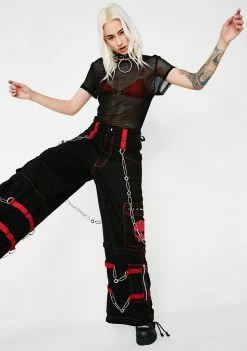 Tripp NYC Tops Dark Mesh Tee