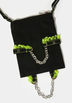 Tripp NYC Green Lace Cross Body Bag Bags & Wallets