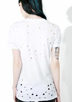 Tripp NYC Tops Holey V-Neck Tee