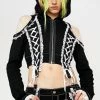 Tripp NYC Tops Lace Crop Hoodie 1 Tripp NYC Tops Lace Crop Hoodie