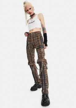 Tripp NYC Desert Plaid Bondage Pants